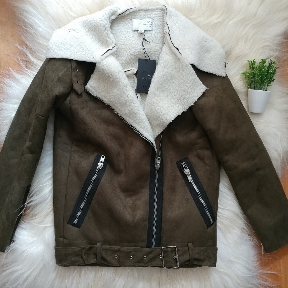 NEW J.O.A shearling jacket / coat